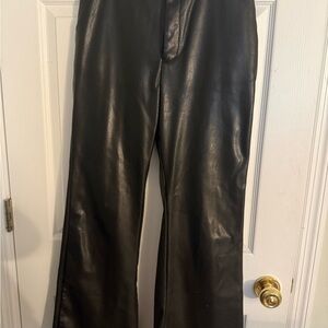 Black Faux Leather Pants